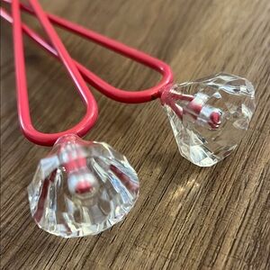 Pink and Clear Crystal Boot Stand Inserts.